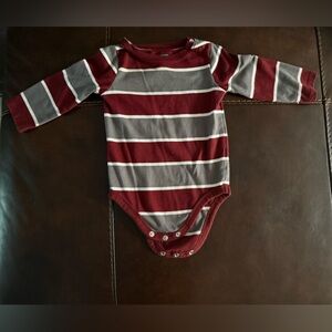 12 m Garanimals Striped Long Sleeve Baby Onesie